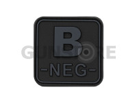 Bloodtype Square Rubber Patch B Neg 0