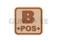 Bloodtype Square Rubber Patch B Pos