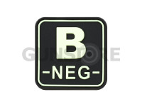 Bloodtype Square Rubber Patch B Neg 0