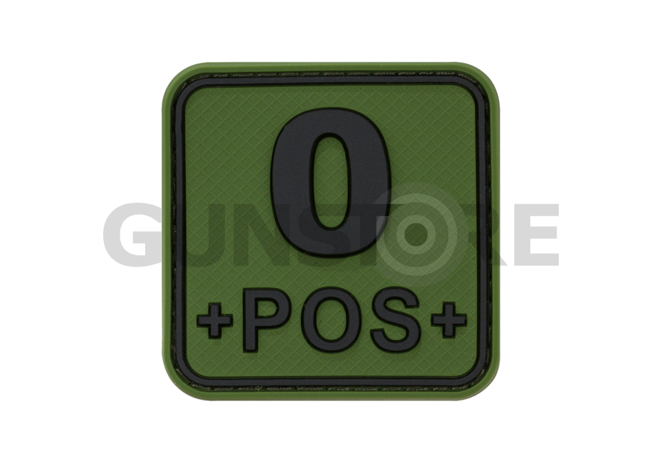 Bloodtype Square Rubber Patch 0 Pos