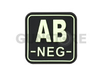 Bloodtype Square Rubber Patch AB Neg