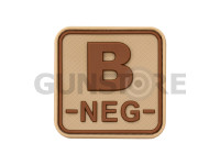 Bloodtype Square Rubber Patch B Neg