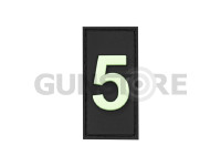 5 Team Member Rubber Patch Glow in the Dark