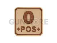 Bloodtype Square Rubber Patch 0 Pos