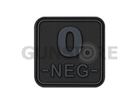Bloodtype Square Rubber Patch 0 Neg 0
