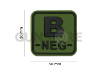 Bloodtype Square Rubber Patch B Neg 1