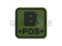 Bloodtype Square Rubber Patch B Pos 0
