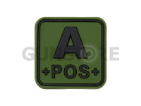 Bloodtype Square Rubber Patch A Pos