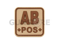 Bloodtype Square Rubber Patch AB Pos