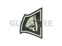 Rebel Skull Rubber Patch 0