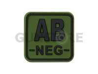 Bloodtype Square Rubber Patch AB Neg