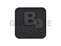 Bloodtype Square Rubber Patch B Pos 0