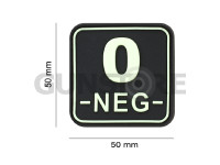 Bloodtype Square Rubber Patch 0 Neg 1