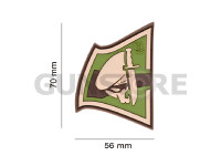 Rebel Skull Rubber Patch 1