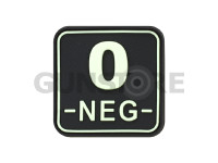 Bloodtype Square Rubber Patch 0 Neg 0