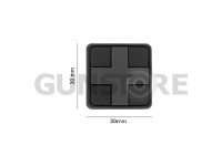 Red Cross Rubber Patch 25mm 3