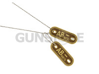 Bloodgroup Rubber Dog Tags AB Neg