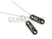 Bloodgroup Rubber Dog Tags AB Neg SWAT