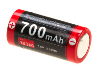 16340 Battery 3.7V 700mAh Micro-USB 0