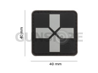 Red Cross Rubber Patch 40mm 3