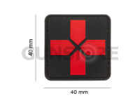 Red Cross Rubber Patch 40mm 3