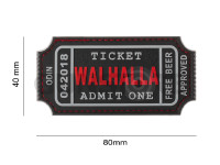 Large Walhalla Ticket Rubber Patch 3