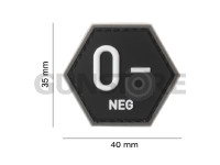 Bloodgroup Hexagon Rubber Patch 0 Neg 3