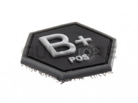 Bloodgroup Hexagon Rubber Patch B Pos 1