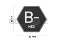 Bloodgroup Hexagon Rubber Patch B Neg 3