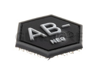 Bloodgroup Hexagon Rubber Patch AB Neg 1