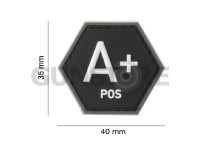 Bloodgroup Hexagon Rubber Patch A Pos 3