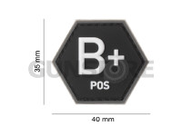 Bloodgroup Hexagon Rubber Patch B Pos 3
