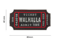 Large Walhalla Ticket Rubber Patch 3