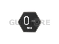 Bloodgroup Hexagon Rubber Patch 0 Neg 0