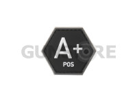 Bloodgroup Hexagon Rubber Patch A Pos 0