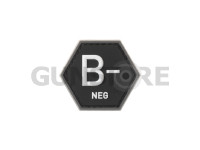 Bloodgroup Hexagon Rubber Patch B Neg 0