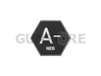 Bloodgroup Hexagon Rubber Patch A Neg 0