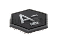 Bloodgroup Hexagon Rubber Patch A Neg 1