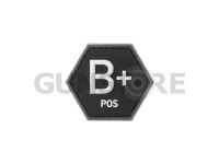 Bloodgroup Hexagon Rubber Patch B Pos 0
