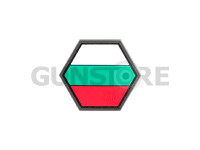 Hexagon Bulgarian Flag Rubber Patch 0