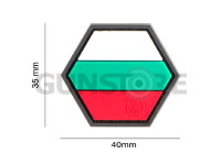 Hexagon Bulgarian Flag Rubber Patch 4