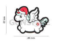 Christmas Unicorn Rubber Patch 3