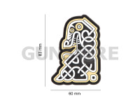 Northman Tribal Dragon Ship Head Rubber Patch 4